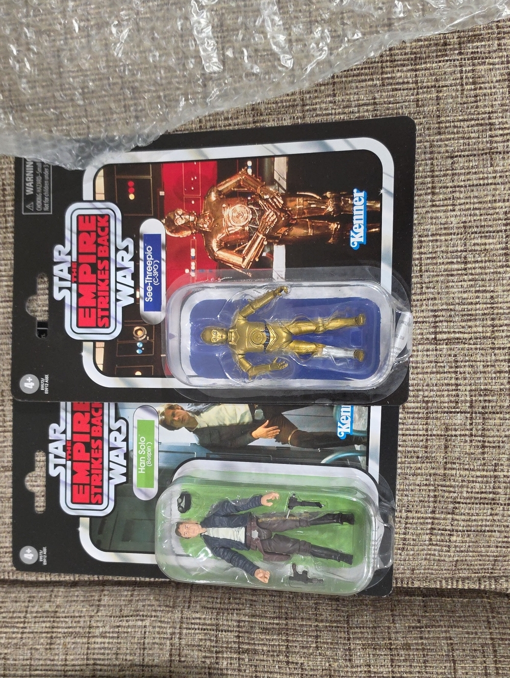 Star Wars The Empire Strikes Back C-3PO & Han Solo Action Figures (Gold, Green)